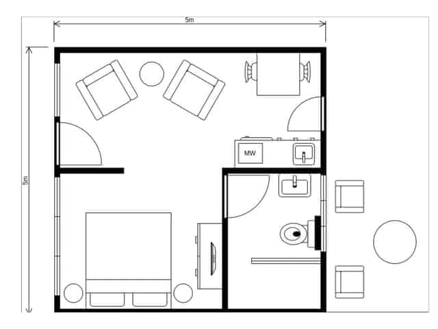 Floor plan | Polly&rsquo;s Place, Freshwater