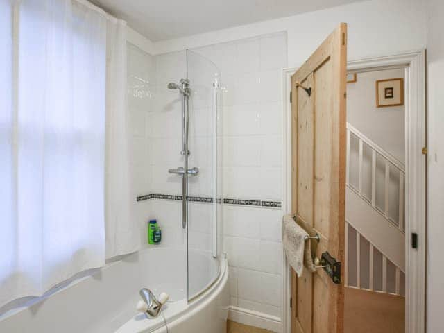 Family bathroom with shower over bath | Paul Pry, Ludlow