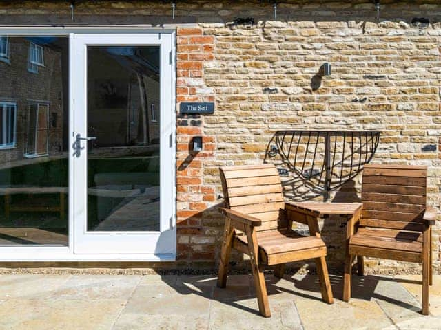 Sitting-out-area | The Sett - Fletland Holiday Hamlet , Baston, near Stamford