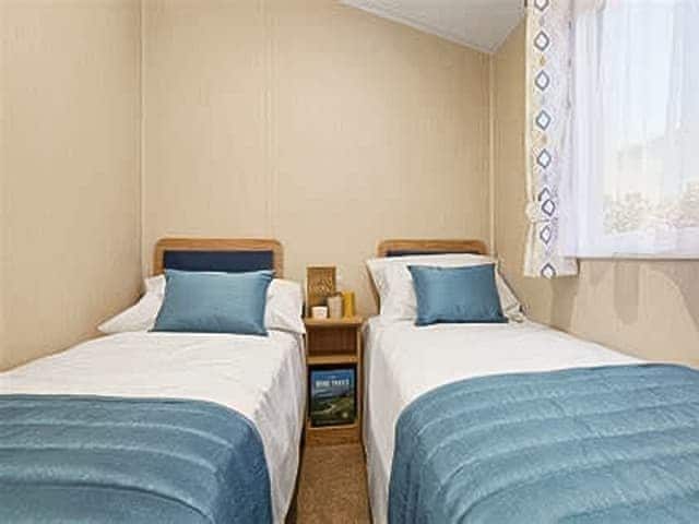 Twin bedroom | The Drey - Riverside Pods, Ashington, near Morpeth