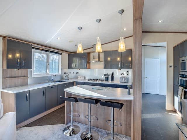 Kitchen area | The Lancaster - Rosewood Waters Retreat, Horncastle