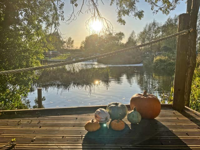 Autumn at Island Lodge overlooking water | Island Lodge, Little Baddow, near Chelmsford