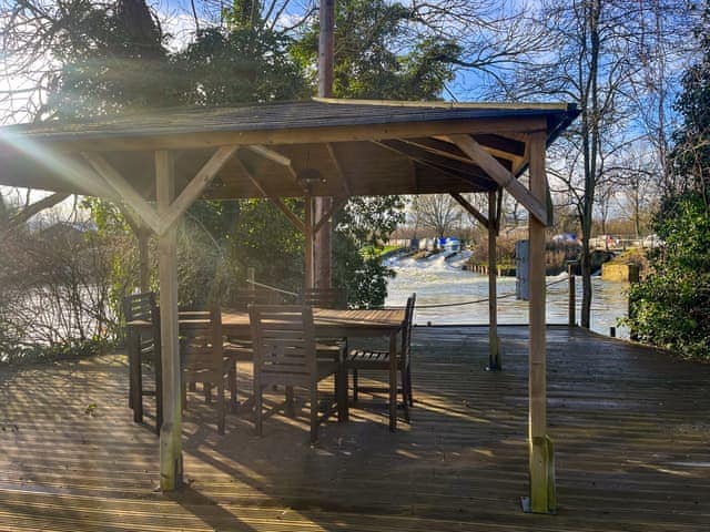 Winter view from additional seating and dining area | Island Lodge, Little Baddow, near Chelmsford