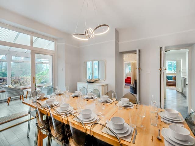 Dining room adjoins conservatory | Corner Cottage, Troutbeck Bridge, near Windermere