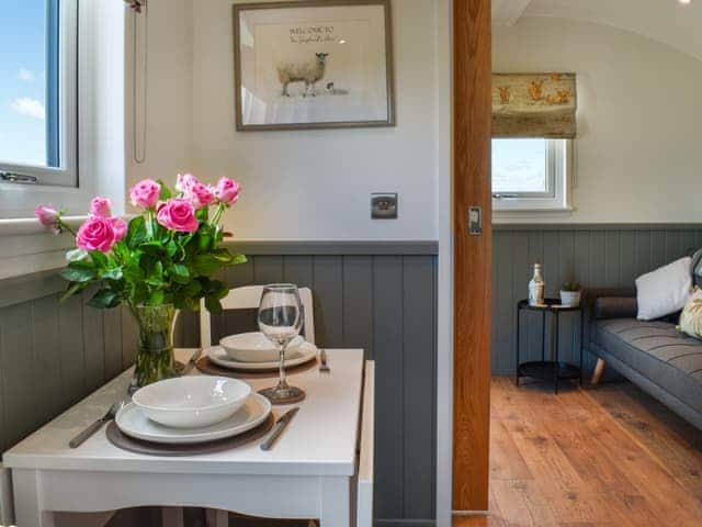 Dining Area | Meadows View Shepherd&rsquo;s hut, Cockermouth