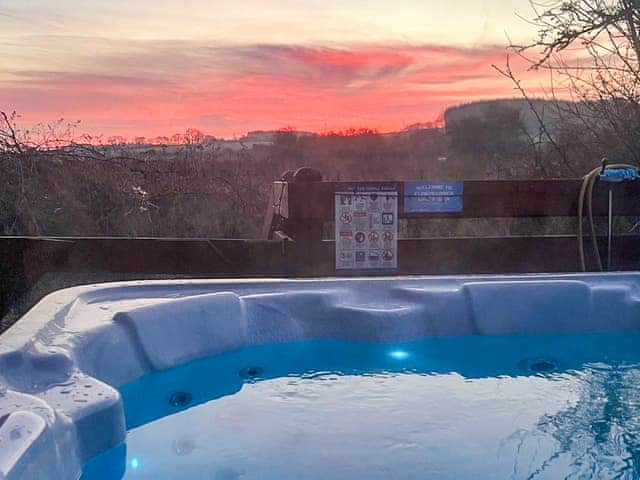 Hot tub | Floki&rsquo;s Lodge, Felmoor Park, near Morpeth