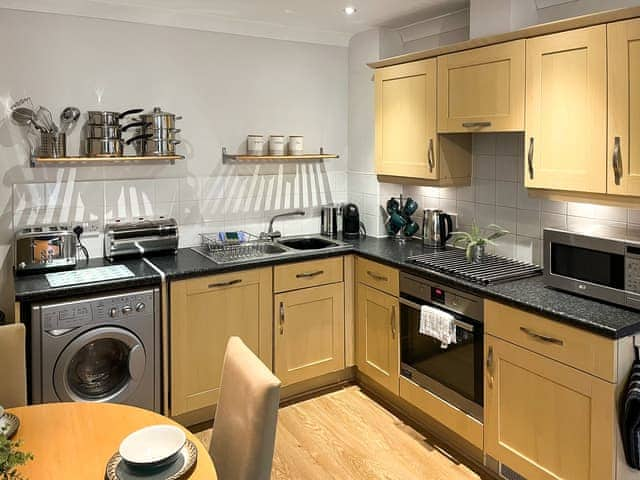 Kitchen | Esk View Apartment, Whitby