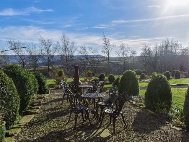 Sitting-out-area | The Cottage at Peers Clough Farm, Rossendale, near Clitheroe and the Ribble Valley