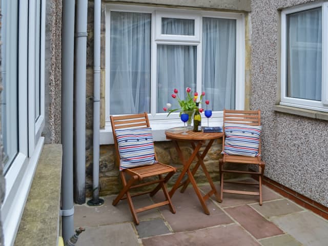 Sitting-out-area | Seaview Cottage, Amble