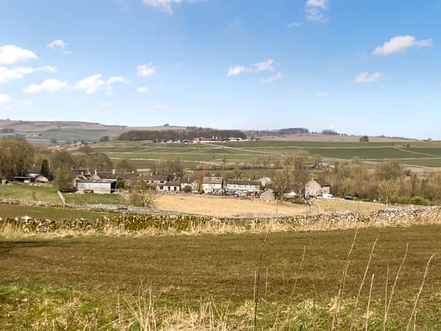 View of the cottage from the fields behind the garden | Paddock Cottage, Monyash, near Bakewell