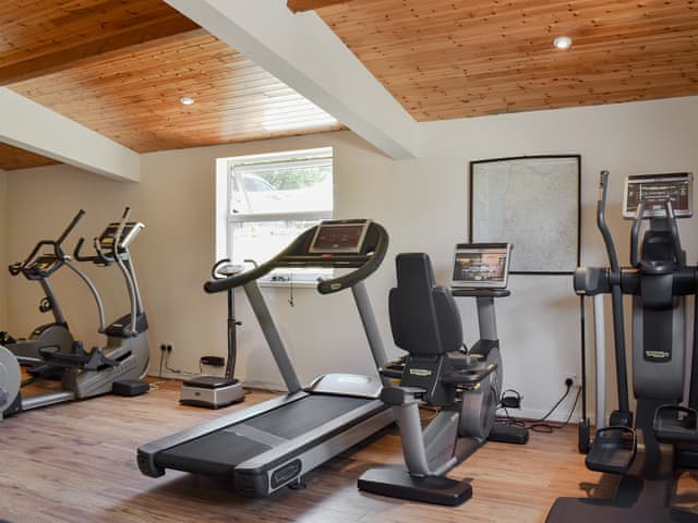 Gym | Hawfinch Apartment - Moorhead Country Holidays, Woolfardisworthy, Clovelly