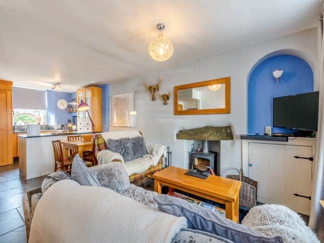 Open plan living space | Slate Cottage, Windermere