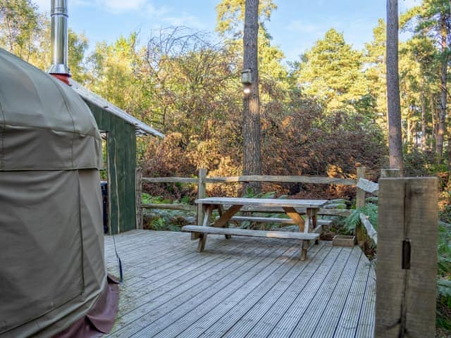 Decking | The Warren Yurt, Black Hill, near Crowborough