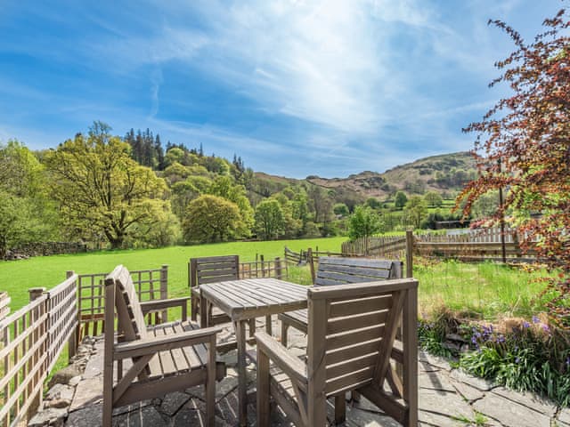 Sitting-out-area | Stybarrow View Cottage, Glenridding, near Ullswater
