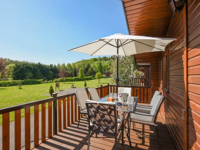 Sitting-out-area | Waterfall Lodge, Astbury, near Bridgnorth