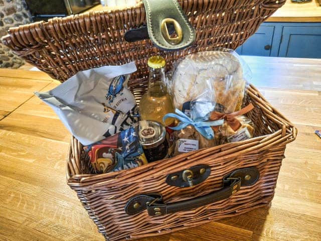 Welcome Hamper with local produce. | Bockety Barn, Ingham, near Norwich
