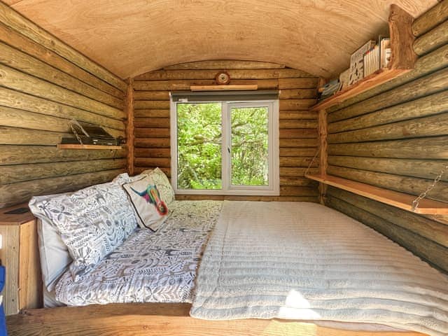 your bed with woodland views | Bats About - Woodland Retreats, Millom