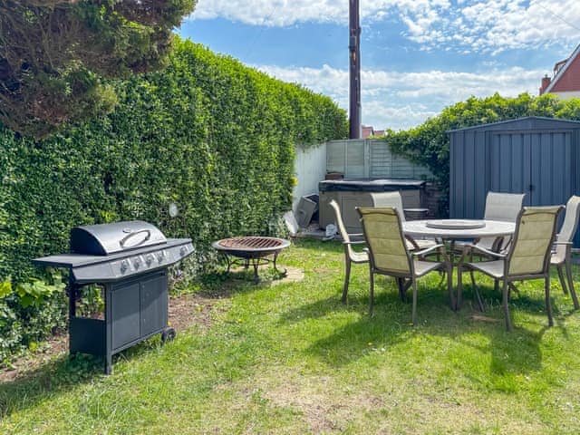 Garden with comfortable seating | Lilac Villa, Skegness