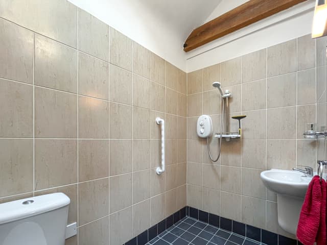 Bathroom is a fully tilled wet room | Wendys Wing - Greetham Retreat, Greetham, near Horncastle