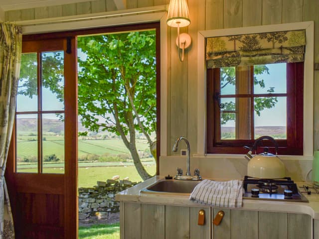 Open plan living space | Tawny Owl Hut - Hollins Farm Shepherd Huts, Westerdale, near Whitby