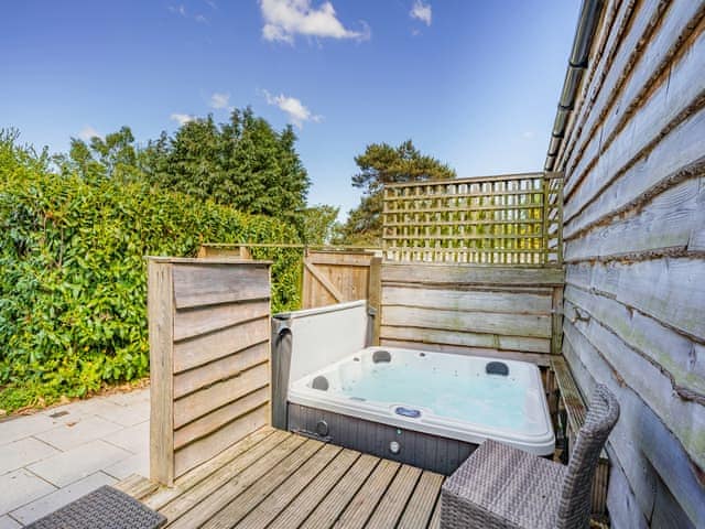 Hot tub | Brandy Lodge - Tavern Cottages, Newsham, near Richmond