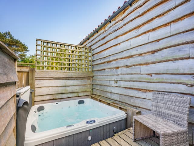 Hot tub | Brandy Lodge - Tavern Cottages, Newsham, near Richmond