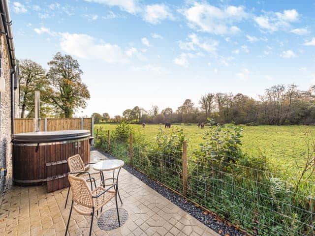 Hot tub | Coach House - Gaer Cottages, Cribyn, Lampeter