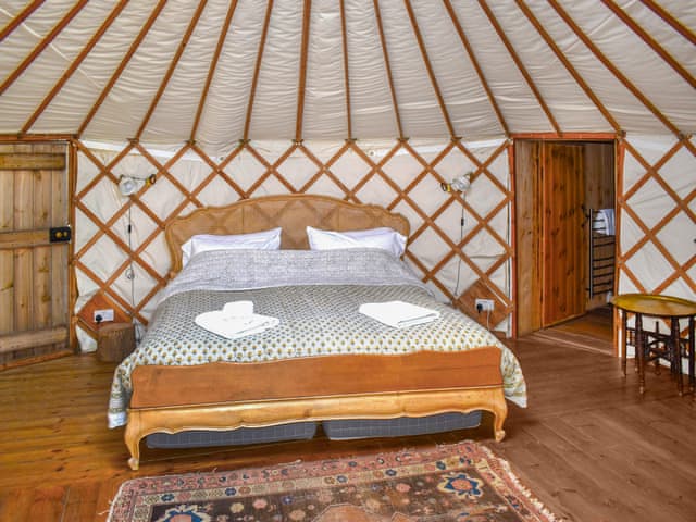 Double bedroom | Pippin Yurt - Walnut Farm, Beaminster