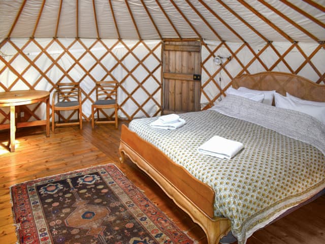 Double bedroom | Pippin Yurt - Walnut Farm, Beaminster