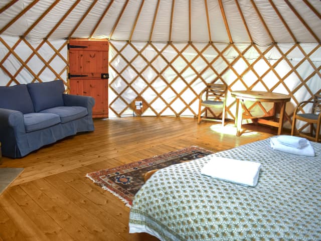 Open plan living space | Pippin Yurt - Walnut Farm, Beaminster