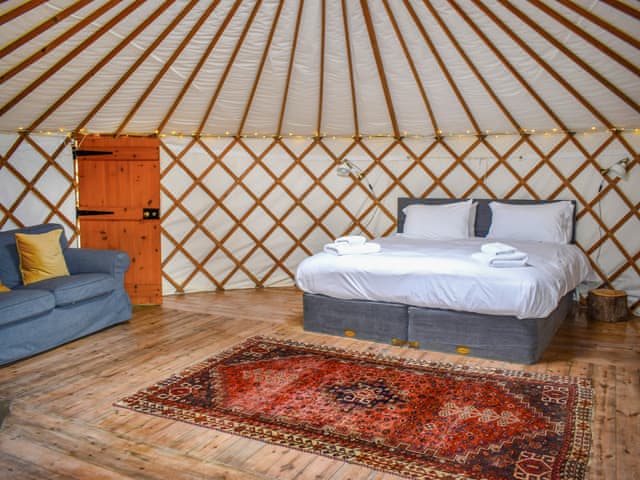 Double bedroom | Russet Yurt - Walnut Farm, Beaminster