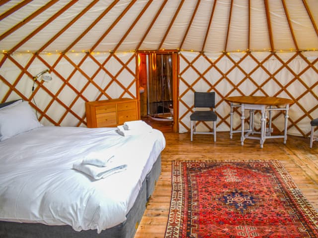 Double bedroom | Russet Yurt - Walnut Farm, Beaminster