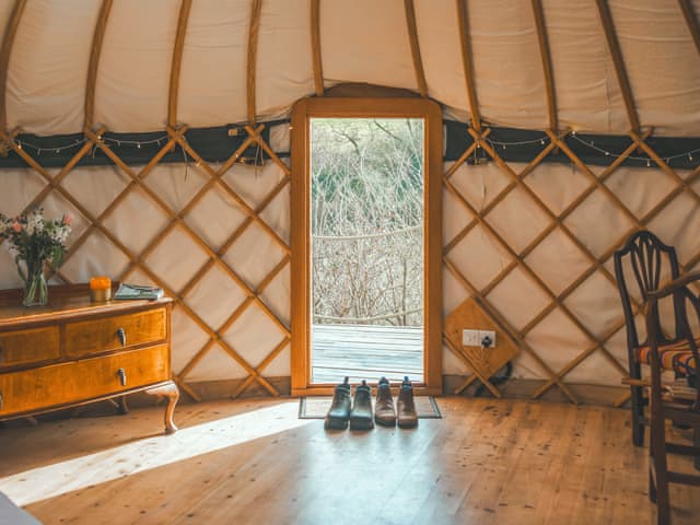 Open plan living space | Skylark Yurt - Walnut Farm, Beaminster