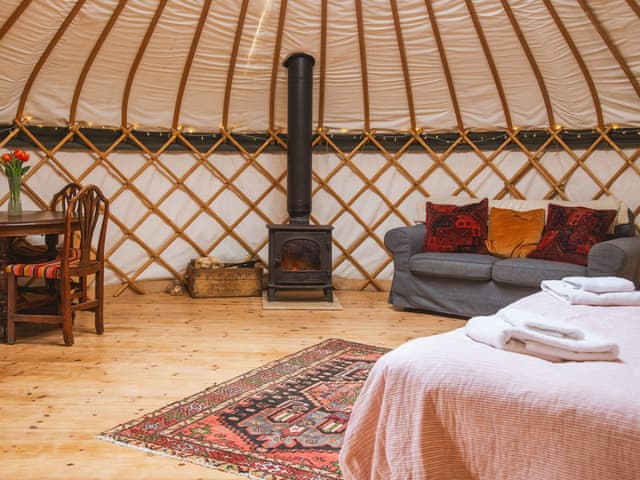 Open plan living space | Skylark Yurt - Walnut Farm, Beaminster