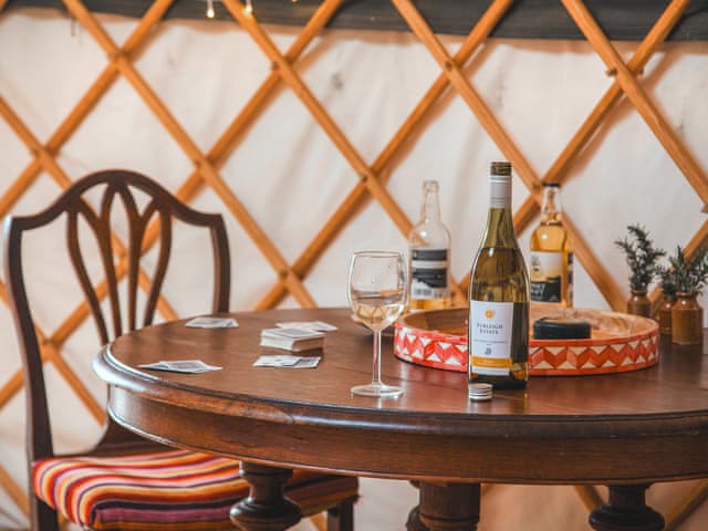 Dining Area | Skylark Yurt - Walnut Farm, Beaminster