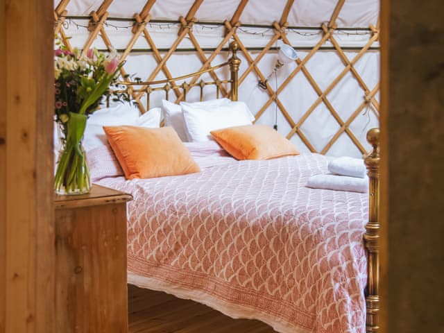 Double bedroom | Bracken Yurt - Walnut Farm, Beaminster
