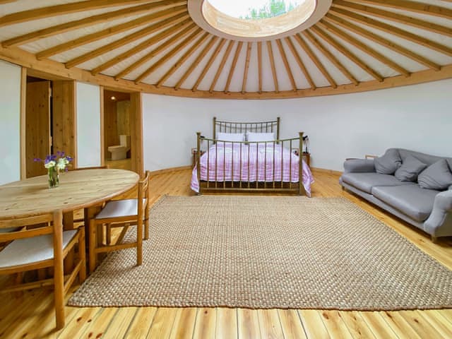 Open plan living space | Mistle Roundhouse - Walnut Farm, Beaminster