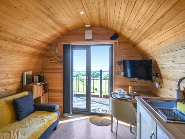 Open plan living space | Sunset Holiday Pod - Coppice Farm, Church Stretton
