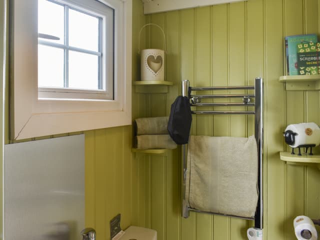 Shower room | Bracken Hut at Copy House Hideaway, Earby