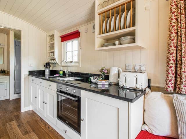 Open plan living space | South Down Lodges - Le Rouge Roulotte - South Downs Lodges, Hassocks