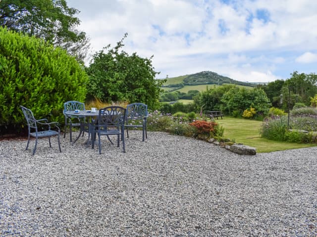 Sitting-out-area | Dairy Cottage - Tor View Cottage Holidays, Trebell Green, near Bodmin