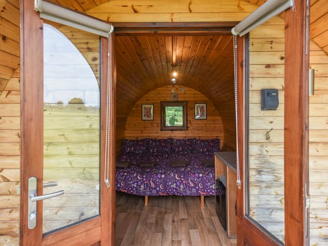 Open plan living space | Willow - Glamping Pod - Castle Farm Holidays Shropshire, Oswestry