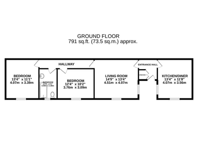 Floor plan | Byre Cottage - Keld Head Farm Holiday Cottages, Pickering