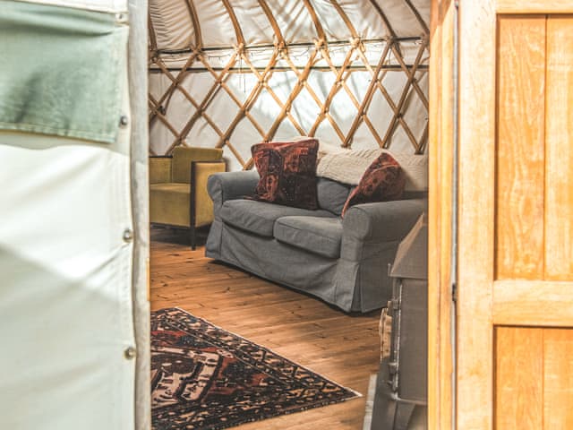 Living area | Willow Yurt - Walnut Farm, Beaminster