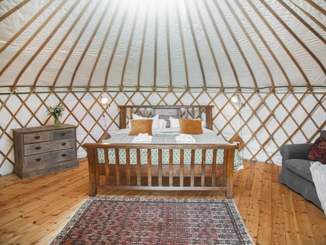 Double bedroom | Willow Yurt - Walnut Farm, Beaminster