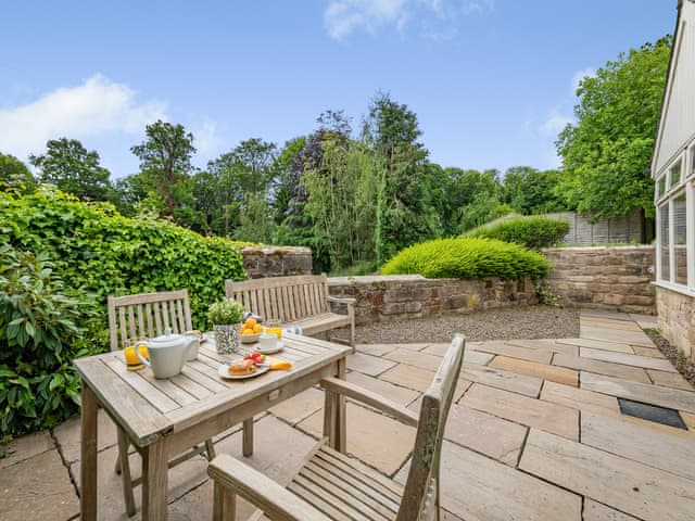Sitting-out-area | Fox Cover - Doxford Cottages, Doxford, near Embleton