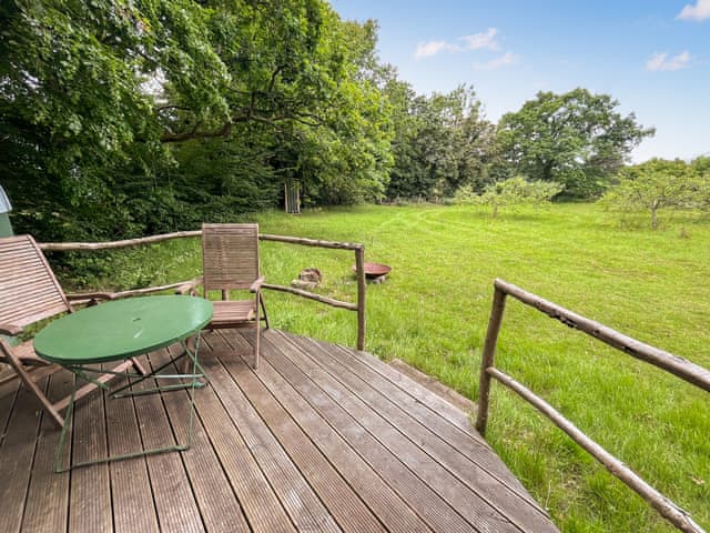 Terrace | Railway Carriage - Moat Farm Glamping, Shadowhurst, near Ashford