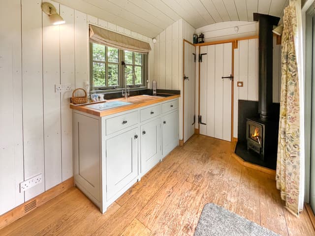 Open plan living space | Shepherds Hut - Moat Farm Glamping, Shadowhurst, near Ashford
