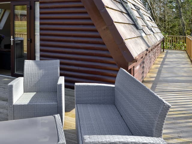 Sitting-out-area | Squirrel Lodge, Otterburn