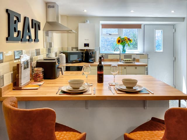Kitchen area | The Old Posthouse Barn - Axbridge Holidays, Axbridge, near Weare